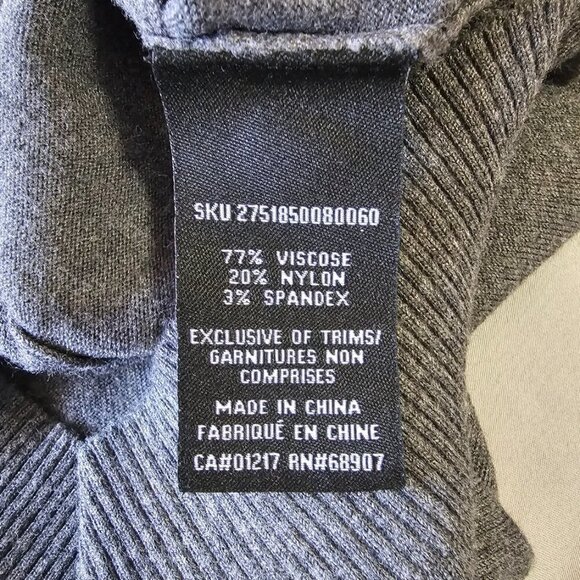 Le Chateau Women's Grey V-Neck Button up Cardigan Sweater, XXS - Picture 10 of 11